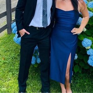 Windsor Size Medium Royal Blue Slip Maxi Dress with Slit